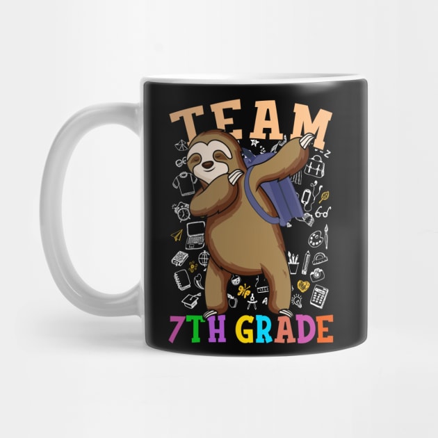 Dabbing Sloth 7th Grade Team Back To School Shirt Boys Girls by hardyhtud